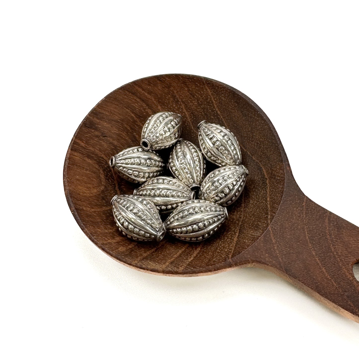 15mm Dotty Melon Bead - Bali Silver (1 pc/M2065)-The Bead Gallery Honolulu