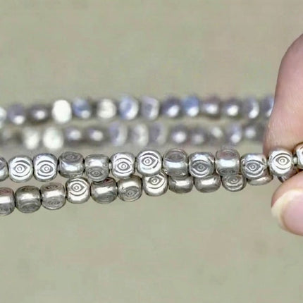 Thai Silver 4.5mm Evil Eye Bead (1 pc/M779)-The Bead Gallery Honolulu