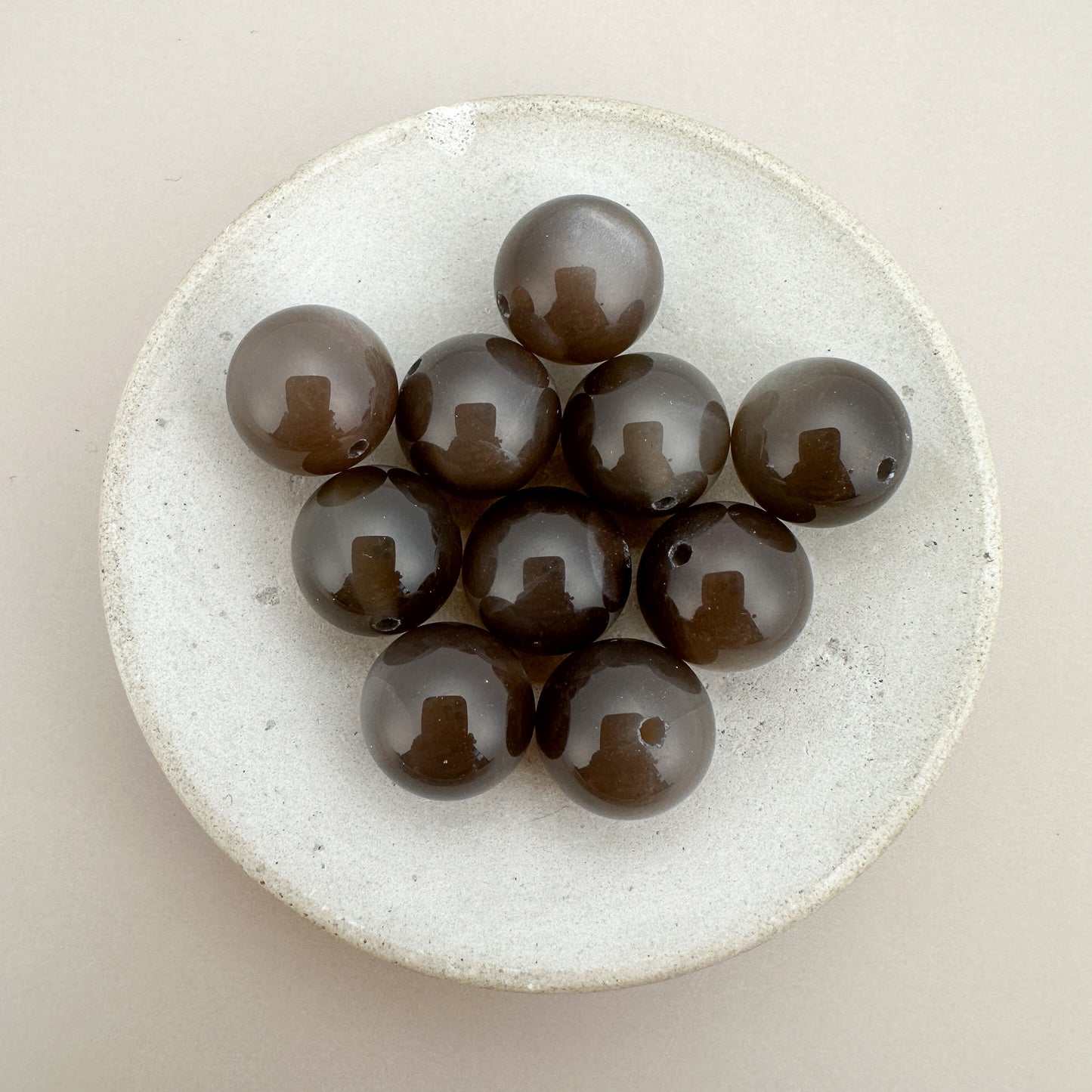 Chocolate Moonstone 12mm Smooth Round Bead - 1 pc. (P3110)