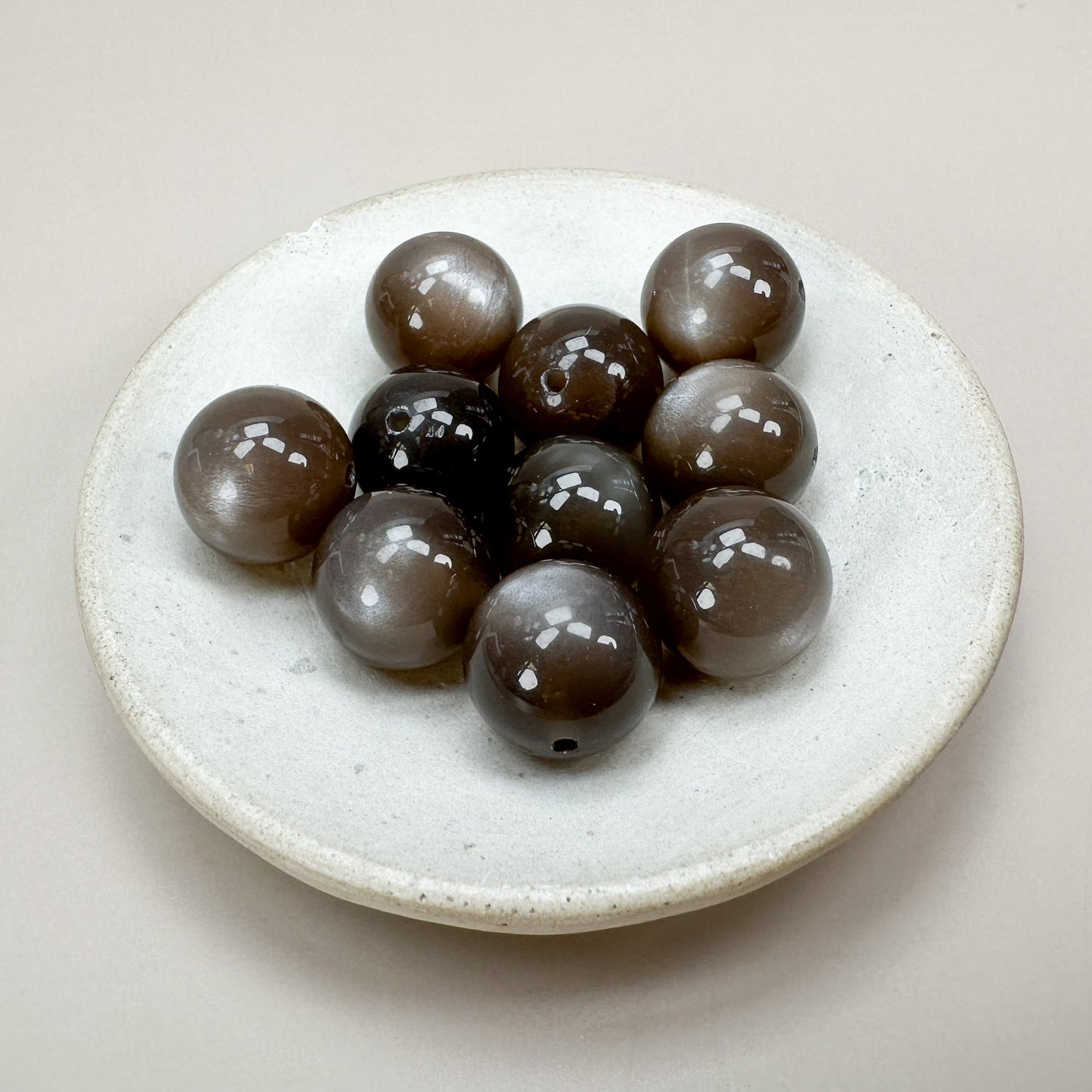 Chocolate Moonstone 12mm Smooth Round Bead - 1 pc. (P3110)