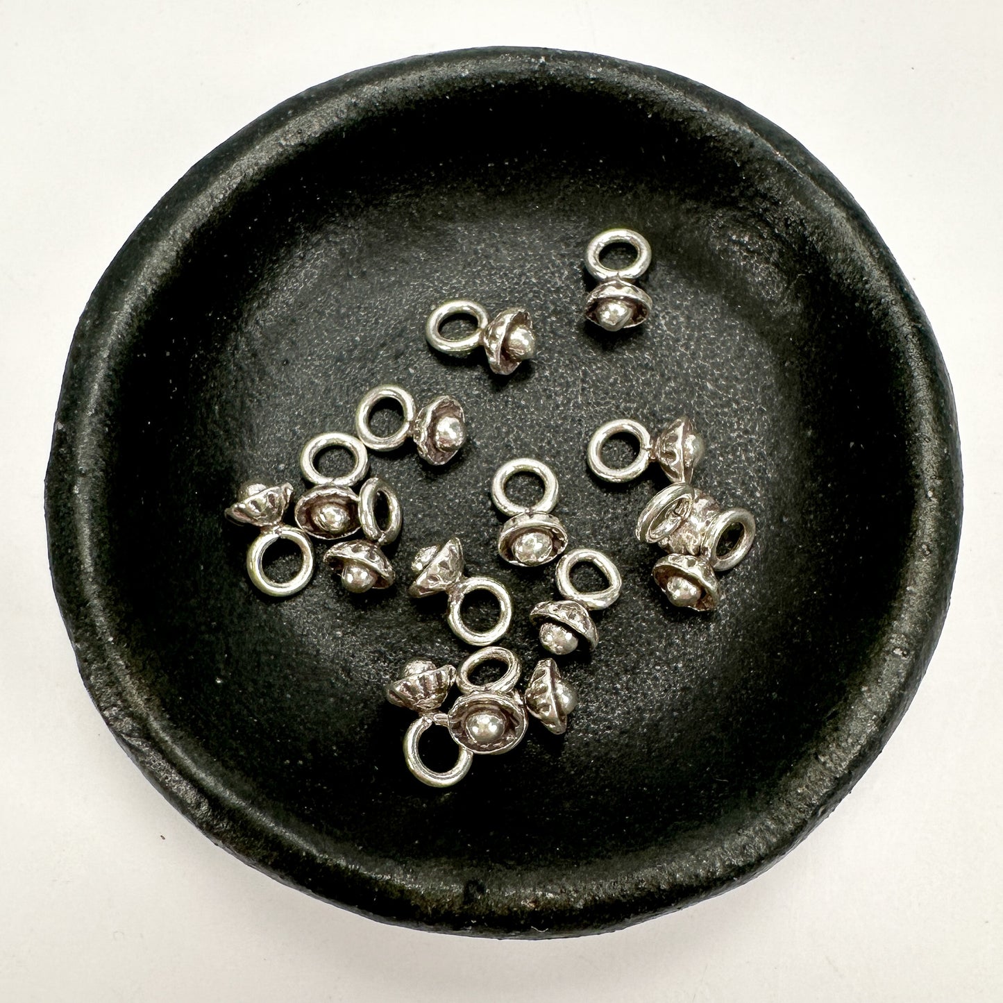 Tiny Pod Flower Charm (Sterling Silver) Charm - 1 pc. (M1920)