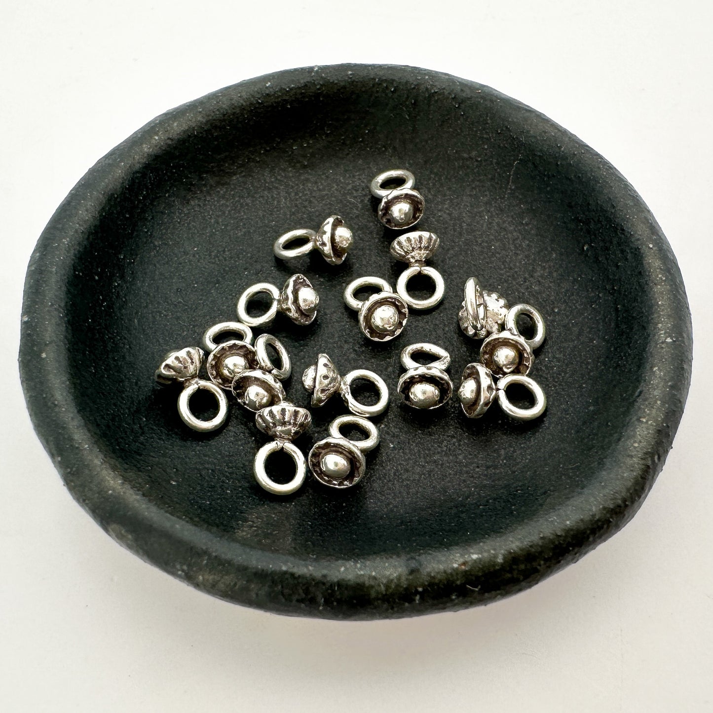 Tiny Pod Flower Charm (Sterling Silver) Charm - 1 pc. (M1920)
