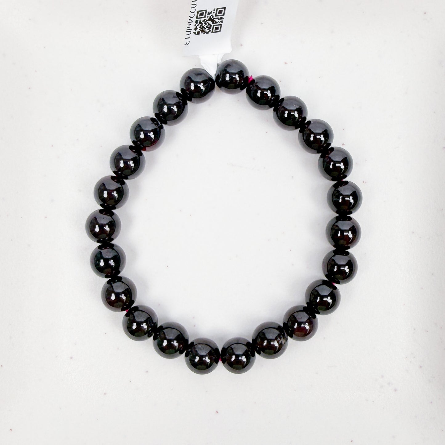 Rhodolite Purple Garnet Smooth Round Bead Stretchy Bracelet (J191)