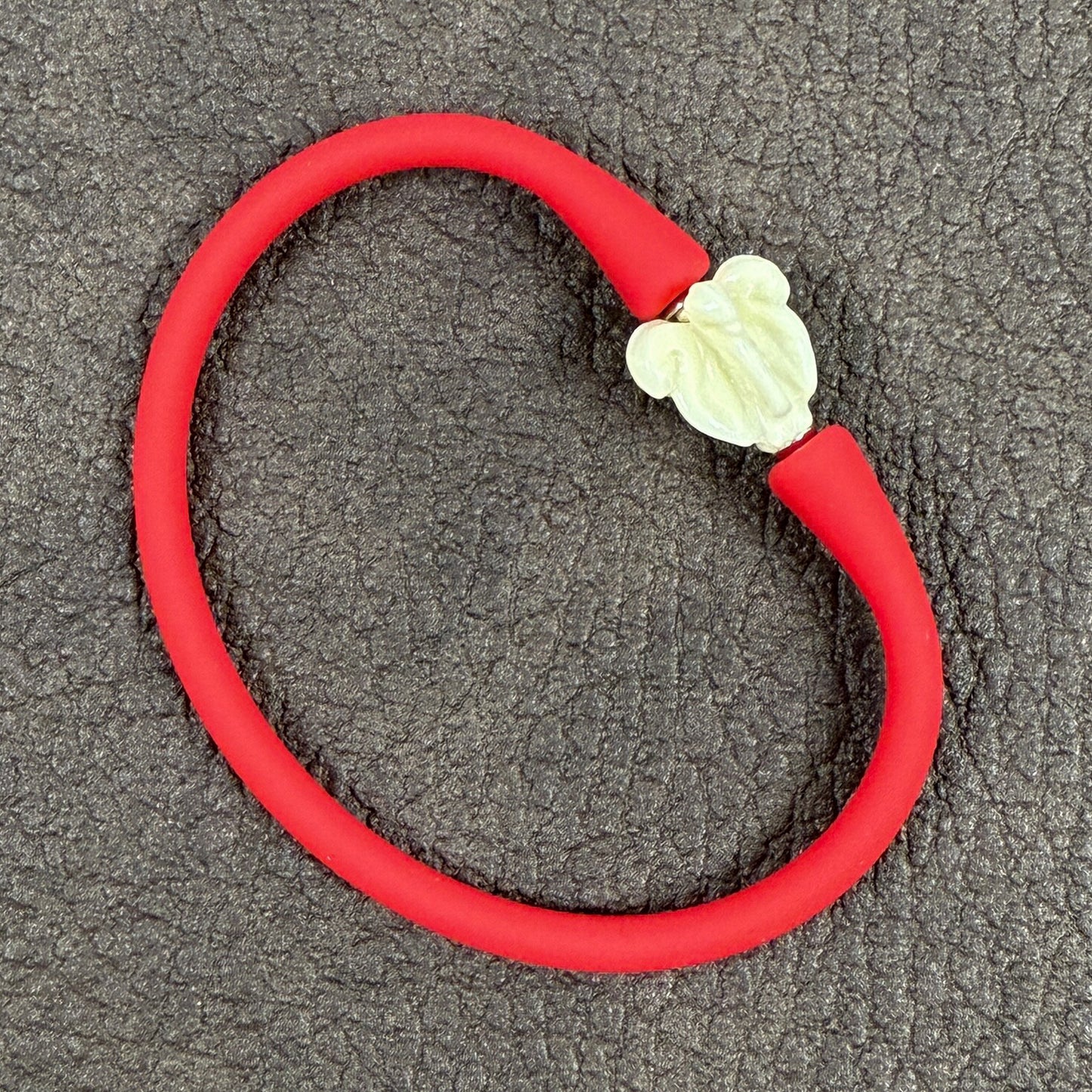 MADE IN HAWAII: Crown Flower Silicone Bracelet - 1 pc. (J344)-The Bead Gallery Honolulu