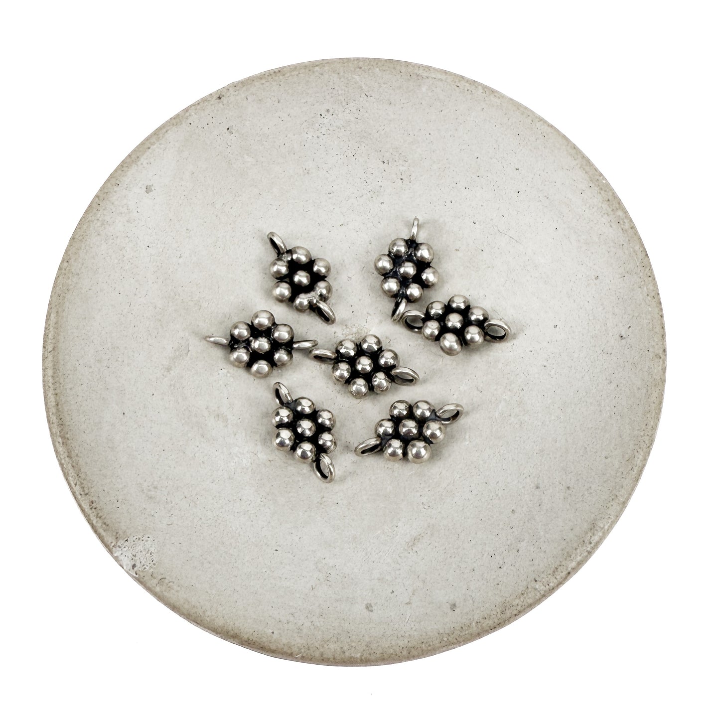 Flower 8x12mm Sterling Silver Link Bead (1 pc/M2083)-The Bead Gallery Honolulu