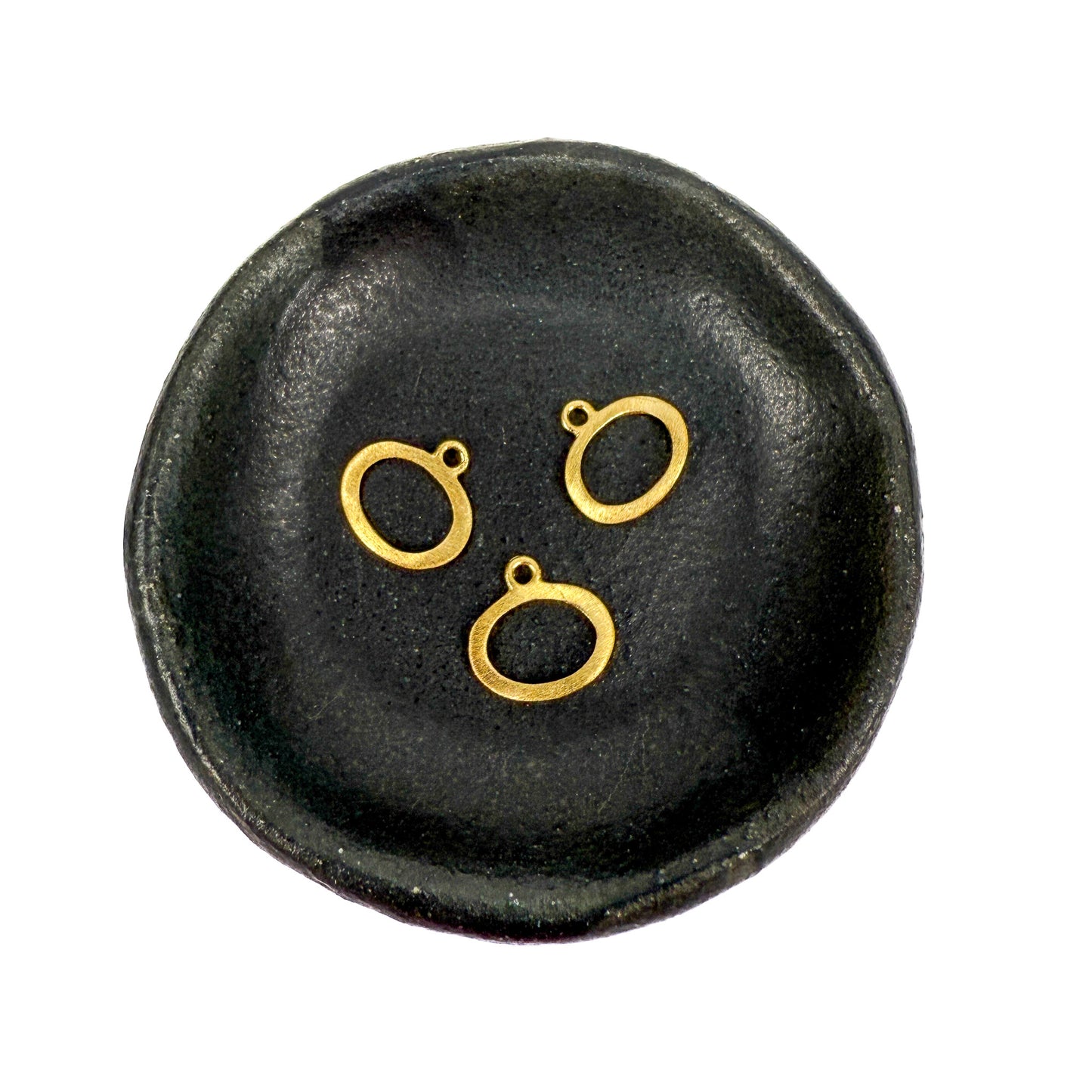 Twist Organic Oval Frame Brushed Gold Plated (1 pc/M2044)-The Bead Gallery Honolulu