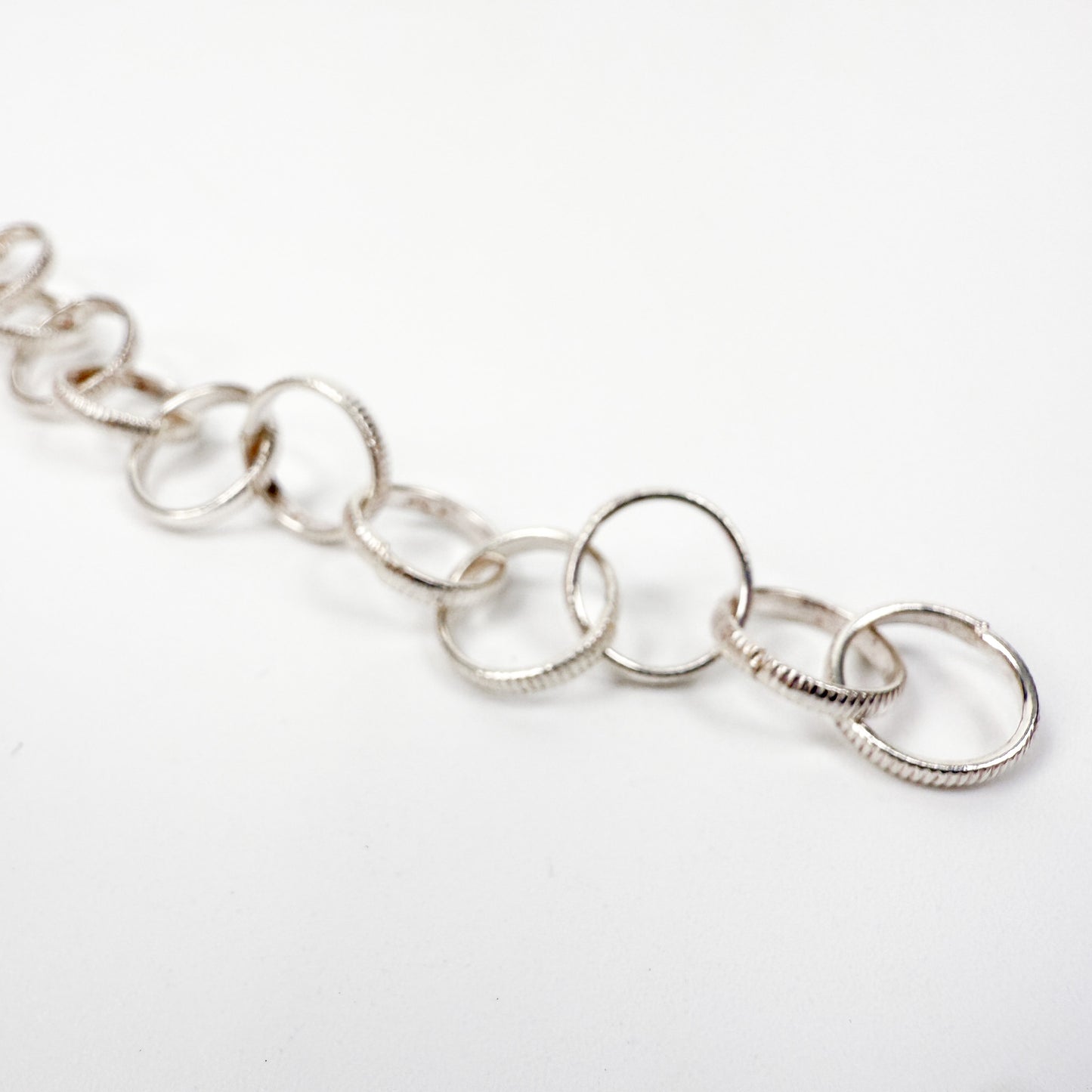 Textured 2x10mm Light Rolo Sterling Silver Chain (1 in/CH338)