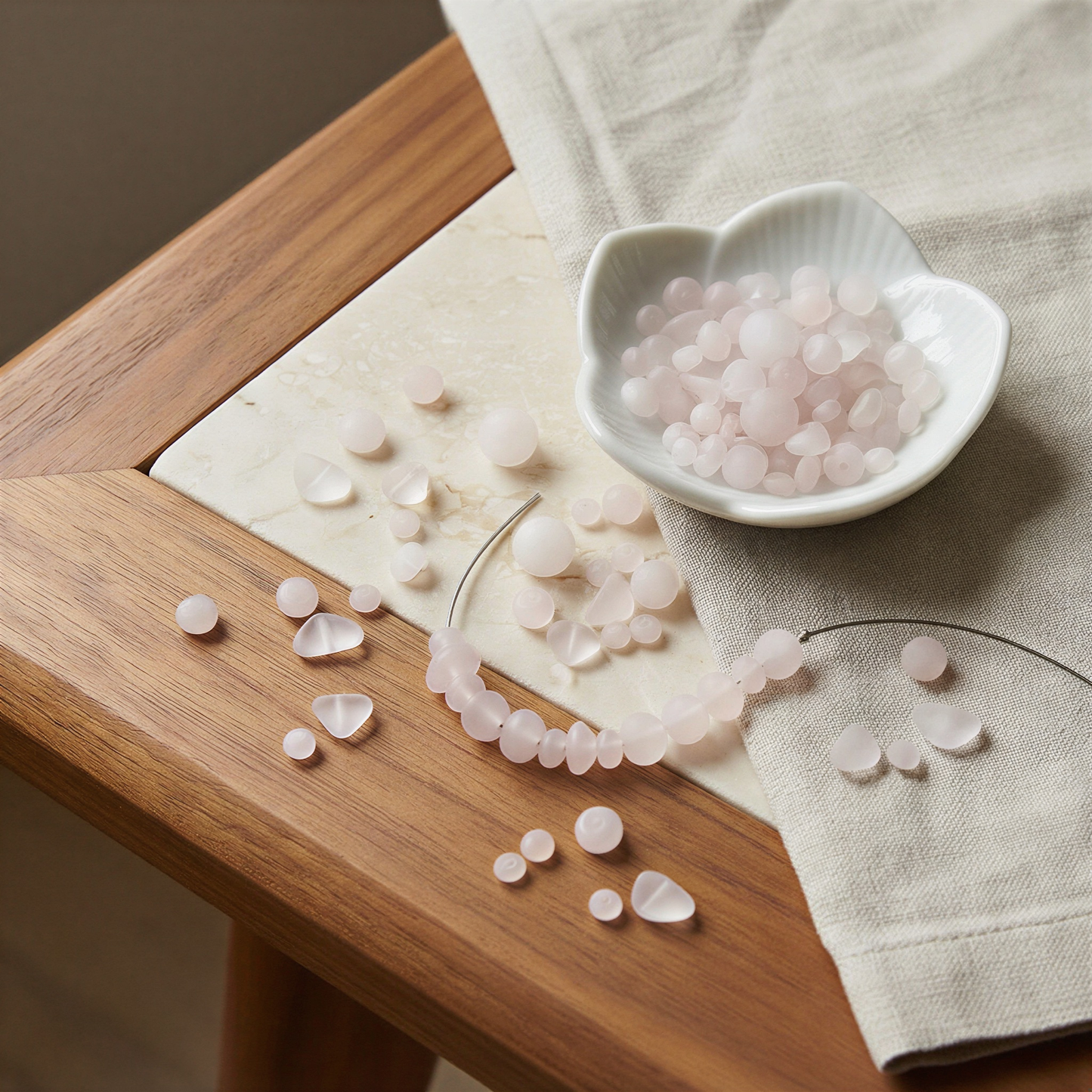 Tumbled Pebbles Rose Quartz Mix (13 pcs/KT301)