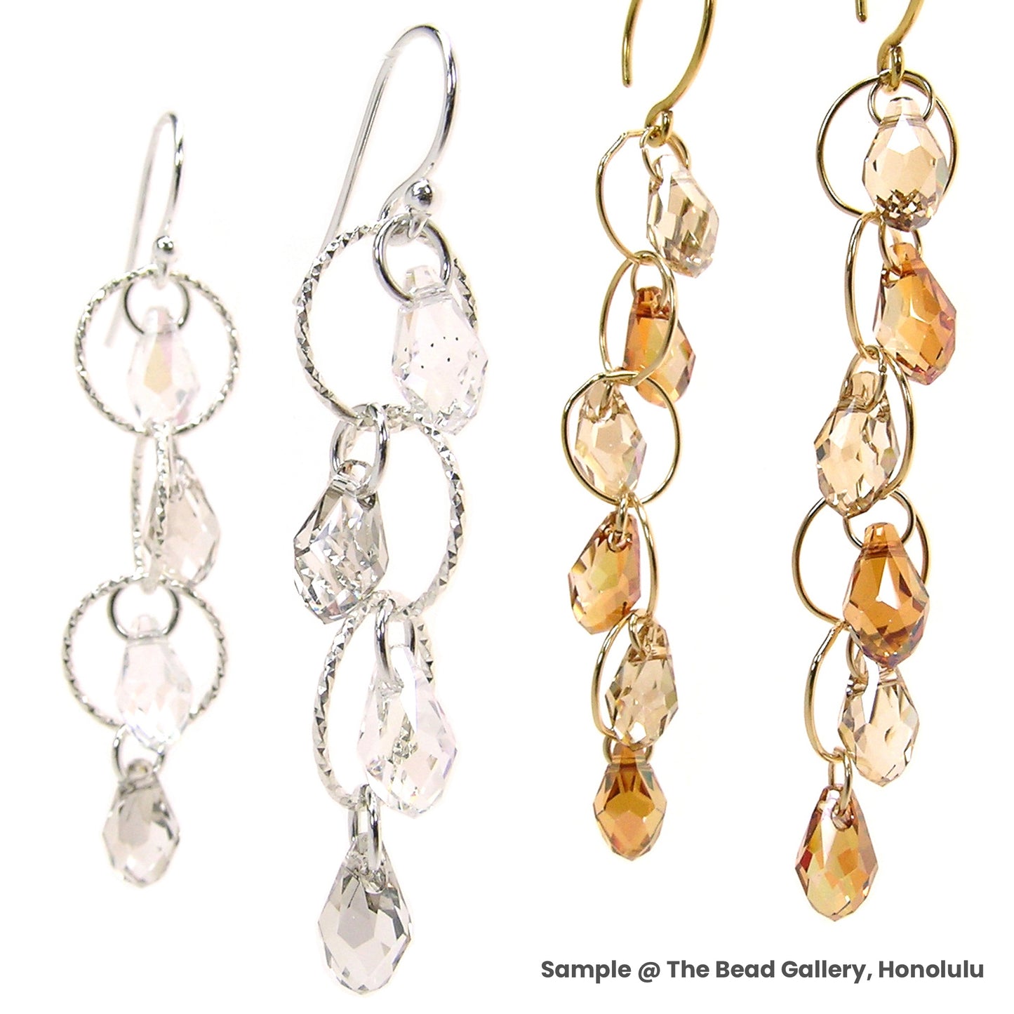 Bubble Chain Earring Crystal Bead Mix (3 Colors)- (MIX053/MIX054/MIX055)-The Bead Gallery Honolulu
