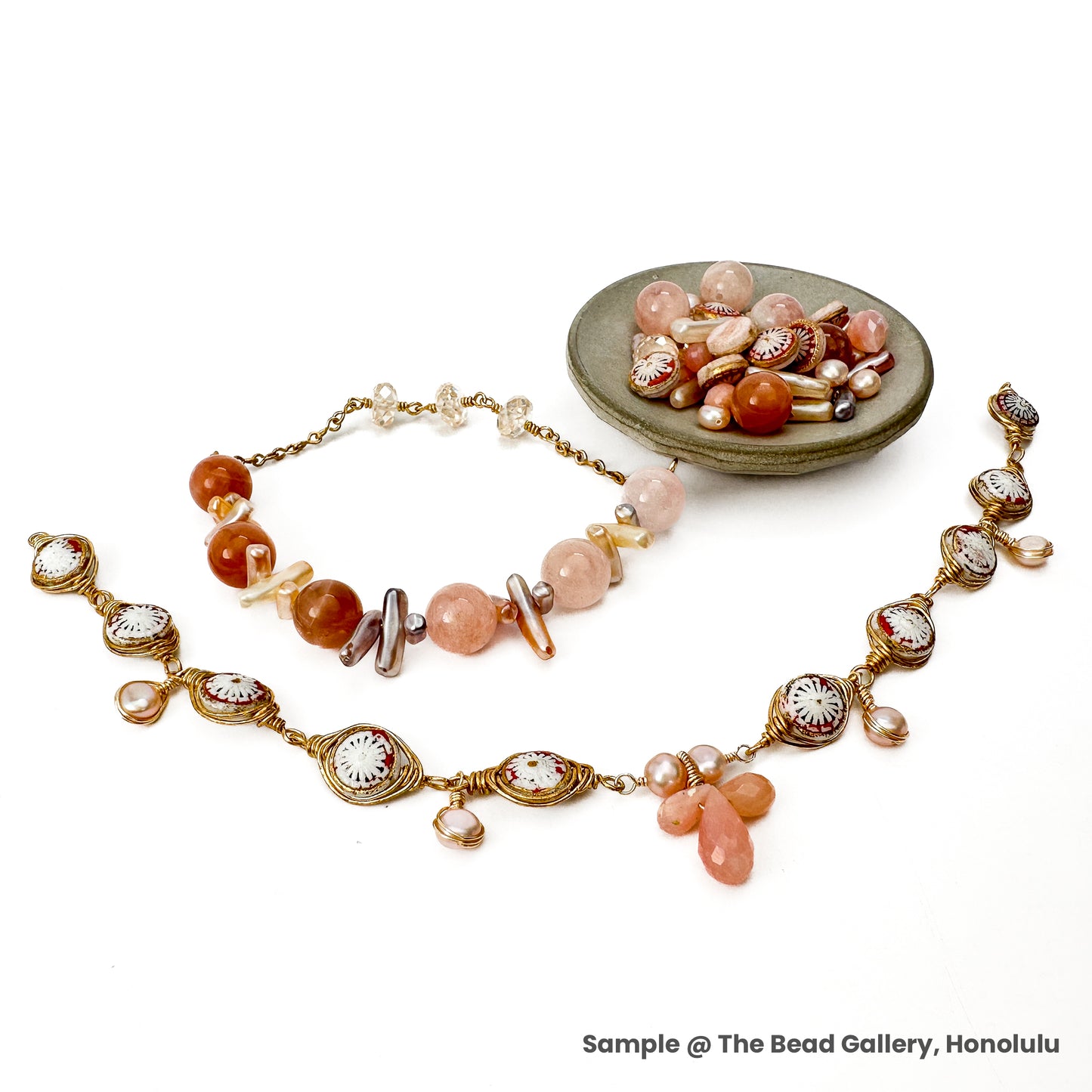 Just Peachy Bead Mix - 45 pcs. (MIX122)-The Bead Gallery Honolulu