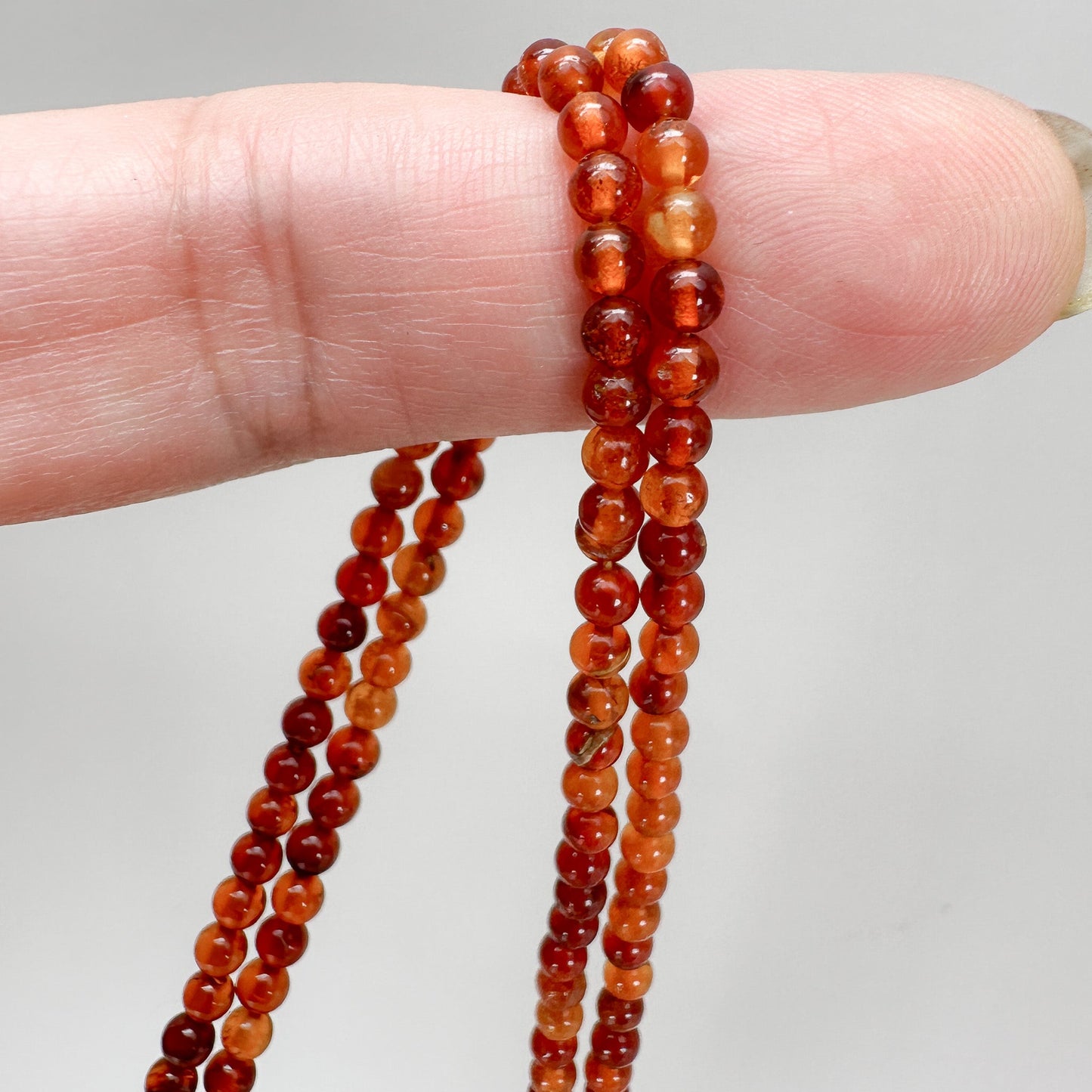 Amber 3.5mm Smooth Round Bead - 16" Strand (GEM2239)-The Bead Gallery Honolulu