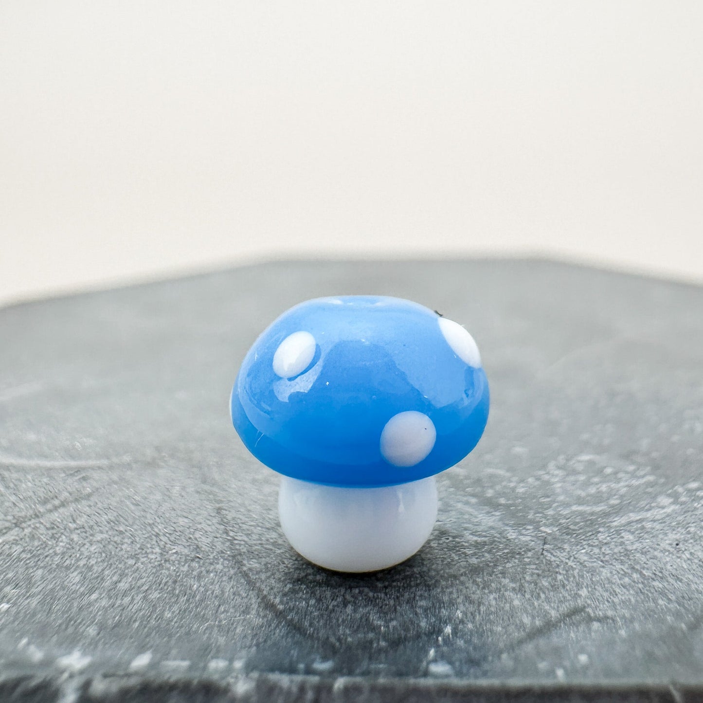 Chibi Handmade Glass Beads - Polka Dot Mushroom (5 Color Options) (LB222)-The Bead Gallery Honolulu