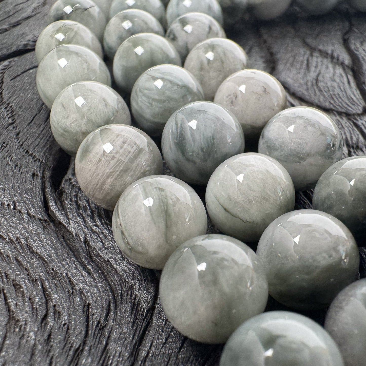 Eagle Eye Quartz 8mm Smooth Round Bead - 7.5" Strand (GEM2344)-The Bead Gallery Honolulu