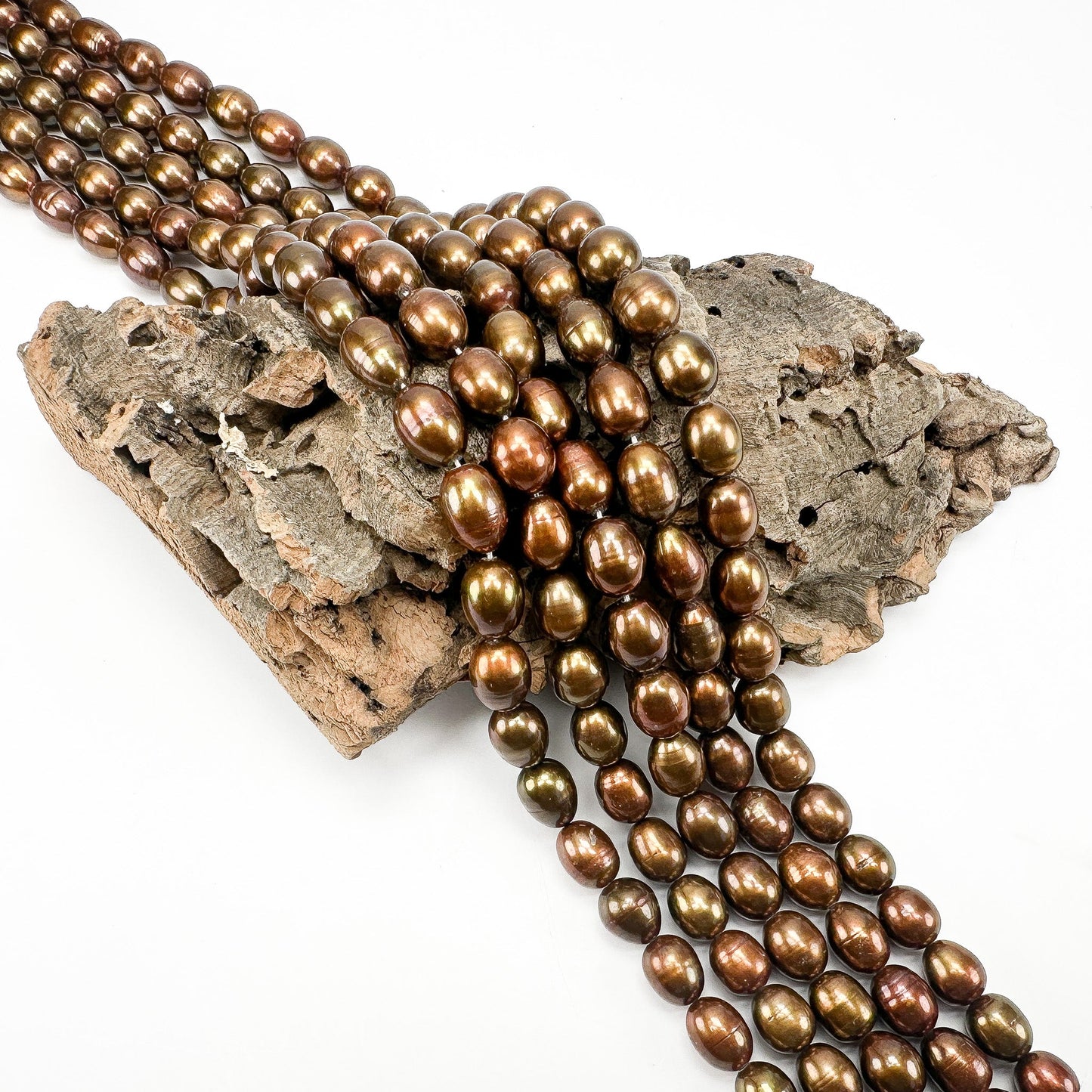 Freshwater Pearl 11.5-12.5mm Brown Potato Bead - 8" Strand (GEM2266)-The Bead Gallery Honolulu