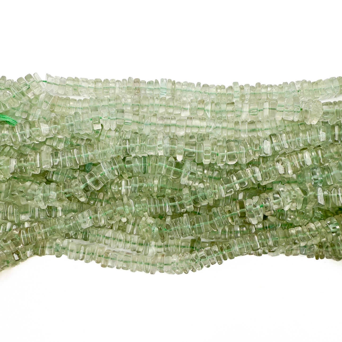 Green Amethyst 6mm Square Flat Bead - 8.25" Strand (GEM2408)-The Bead Gallery Honolulu