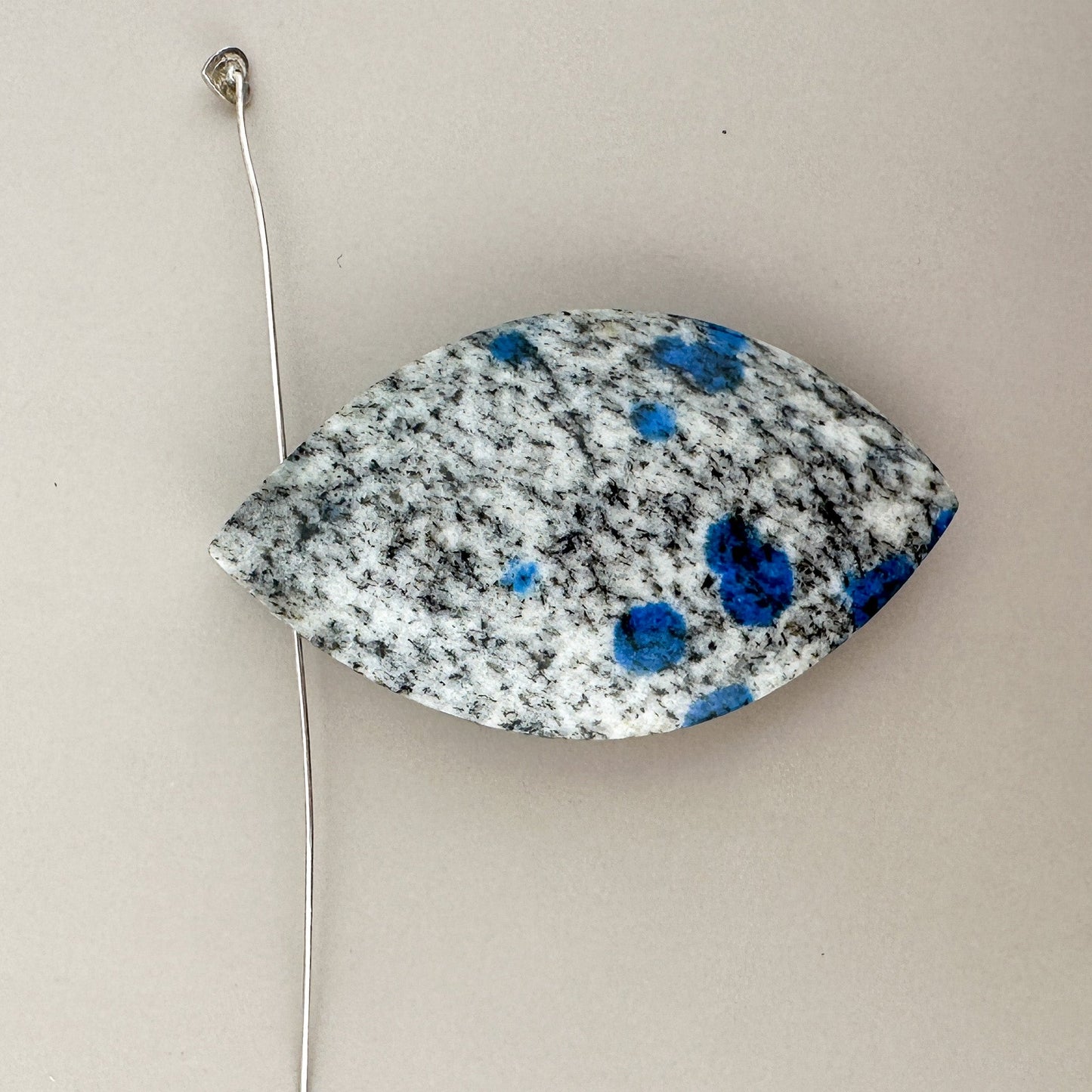 k2 granite; large; smooth; leaf; tip-drilled; focal; pendant-The Bead Gallery Honolulu