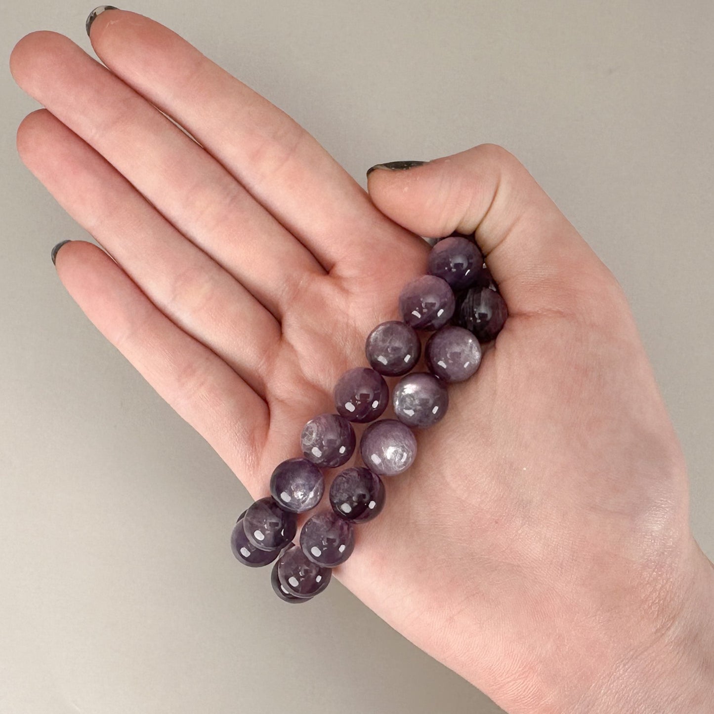 Lepidolite 10mm Smooth Round Bead - 1 pc. (P3125)-The Bead Gallery Honolulu