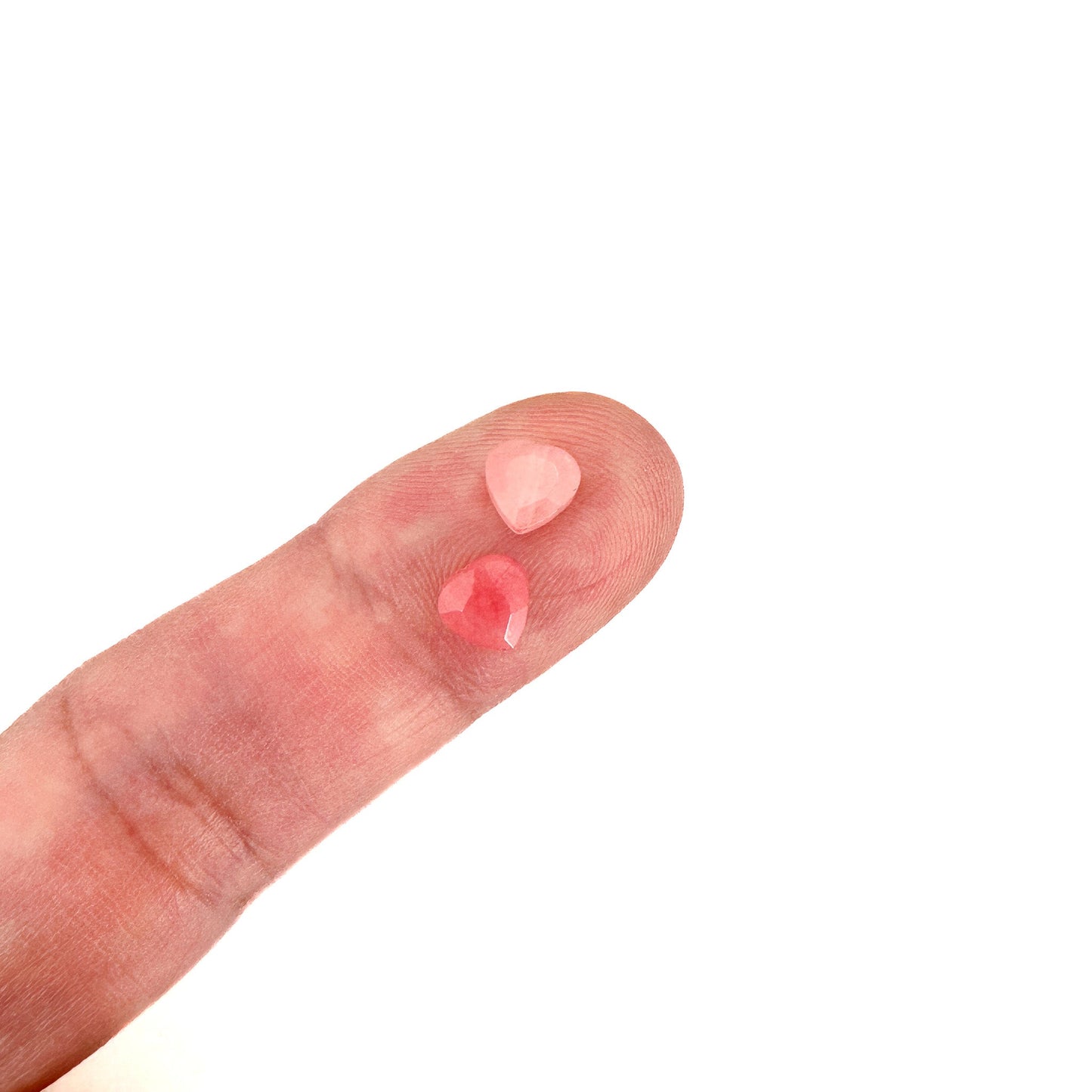 Pink Quartz 6mm Faceted Heart Bead - 1 pc. (P3230)-The Bead Gallery Honolulu