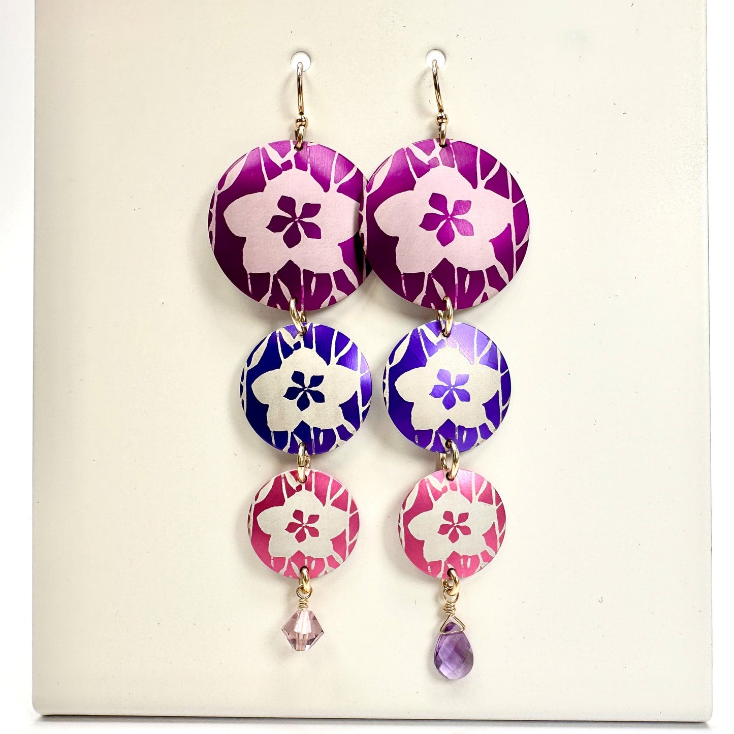Plum Blossom Disc Mix (4 Colorways ) - 6 pcs. (MIX088)-The Bead Gallery Honolulu