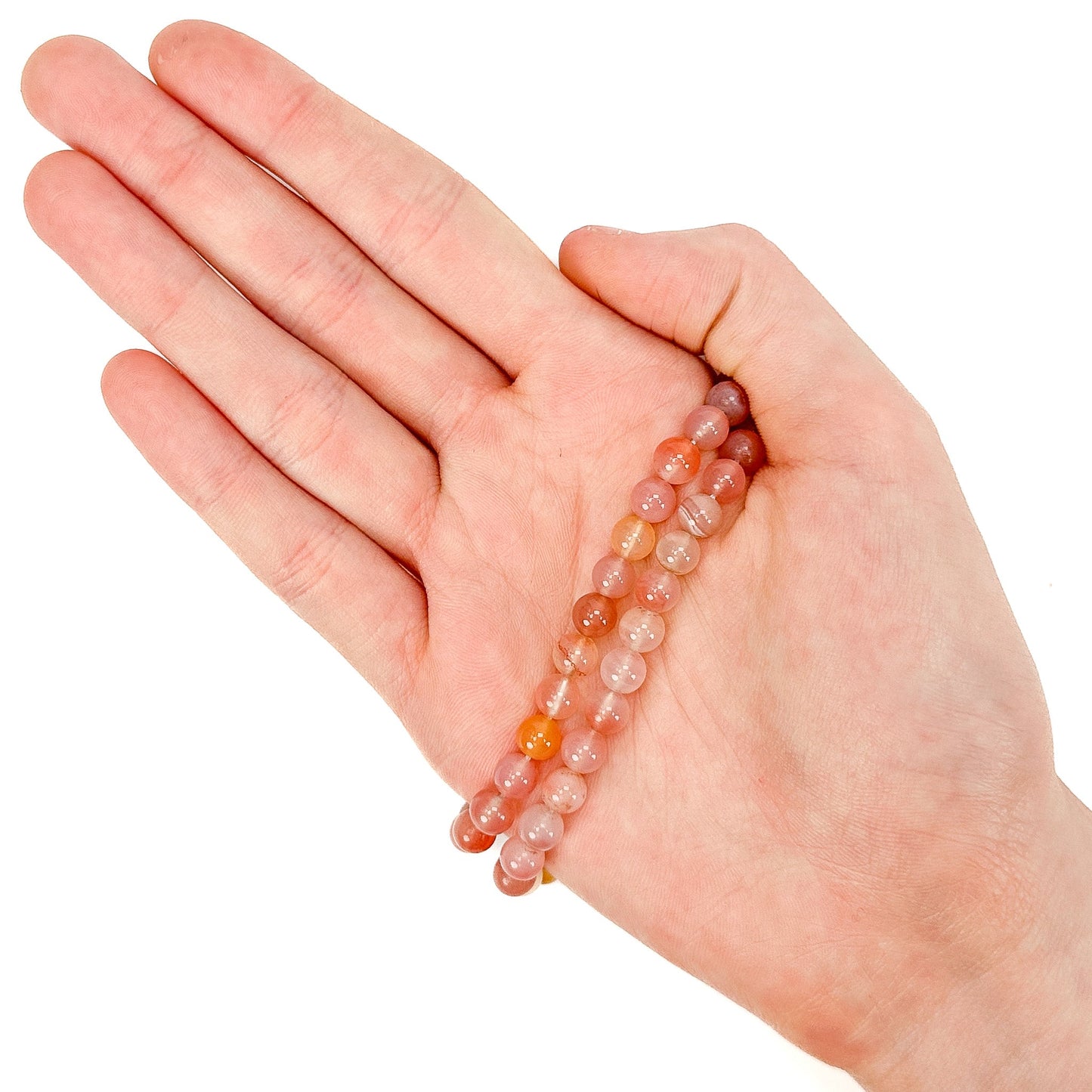 Red Botswana Agate 6mm Round Bead - 7.5" Strand (GEM1544)-The Bead Gallery Honolulu