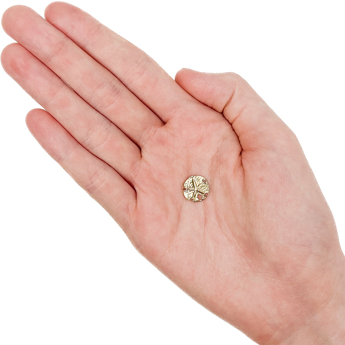 Sand Dollar Charm (Gold Filled) - 1 pc.-The Bead Gallery Honolulu
