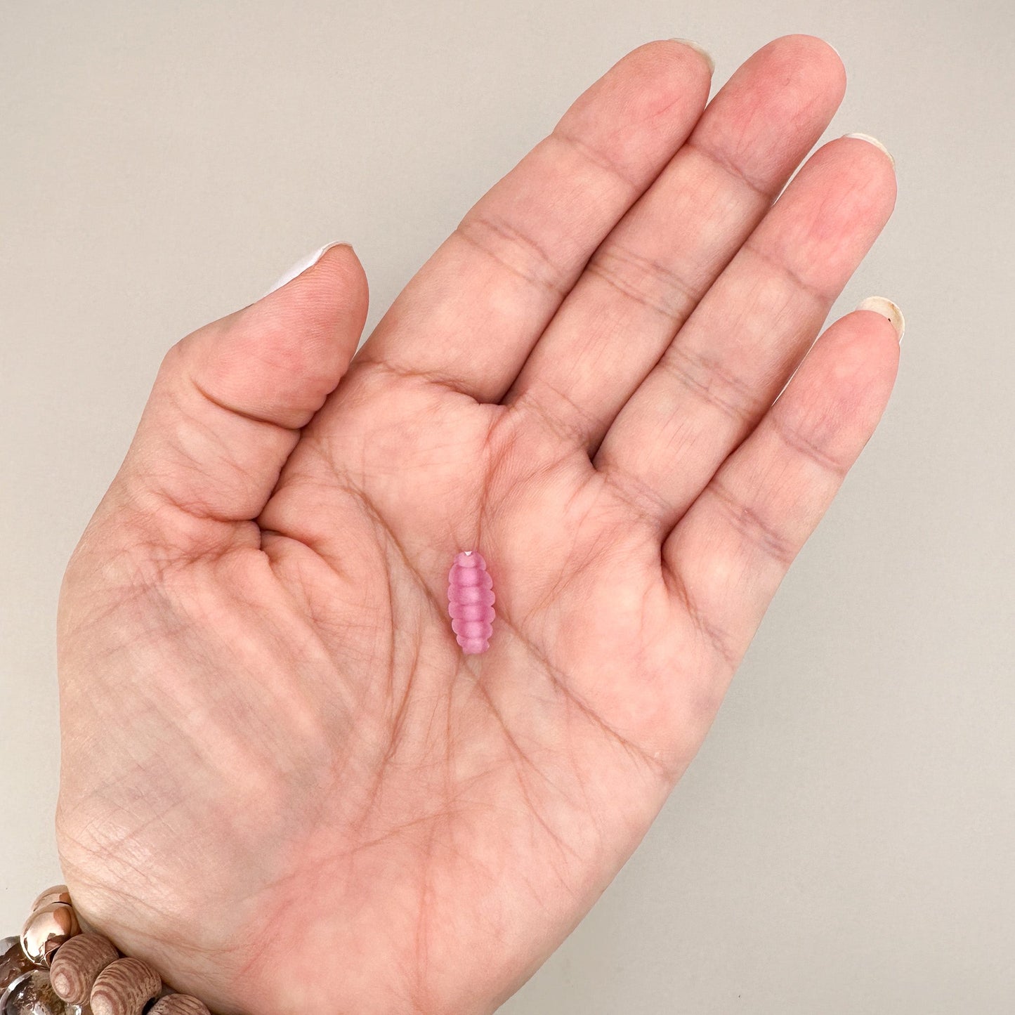 Vintage Czech 7x14mm Matte Magenta Long Spiral Glass Bead - 1 pc. (Z59)-The Bead Gallery Honolulu