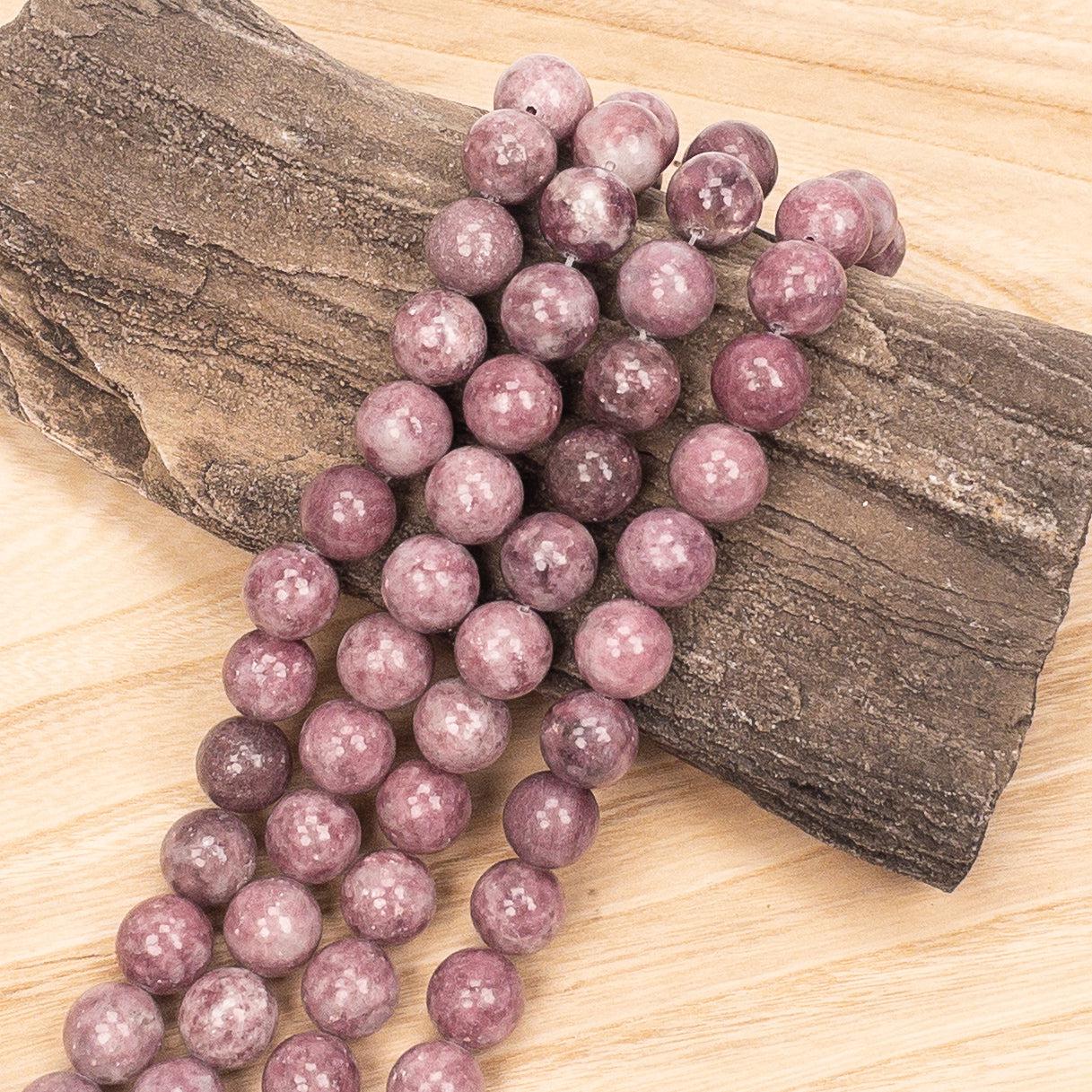 Tourmaline Pink Bone Button Beads (12mm)
