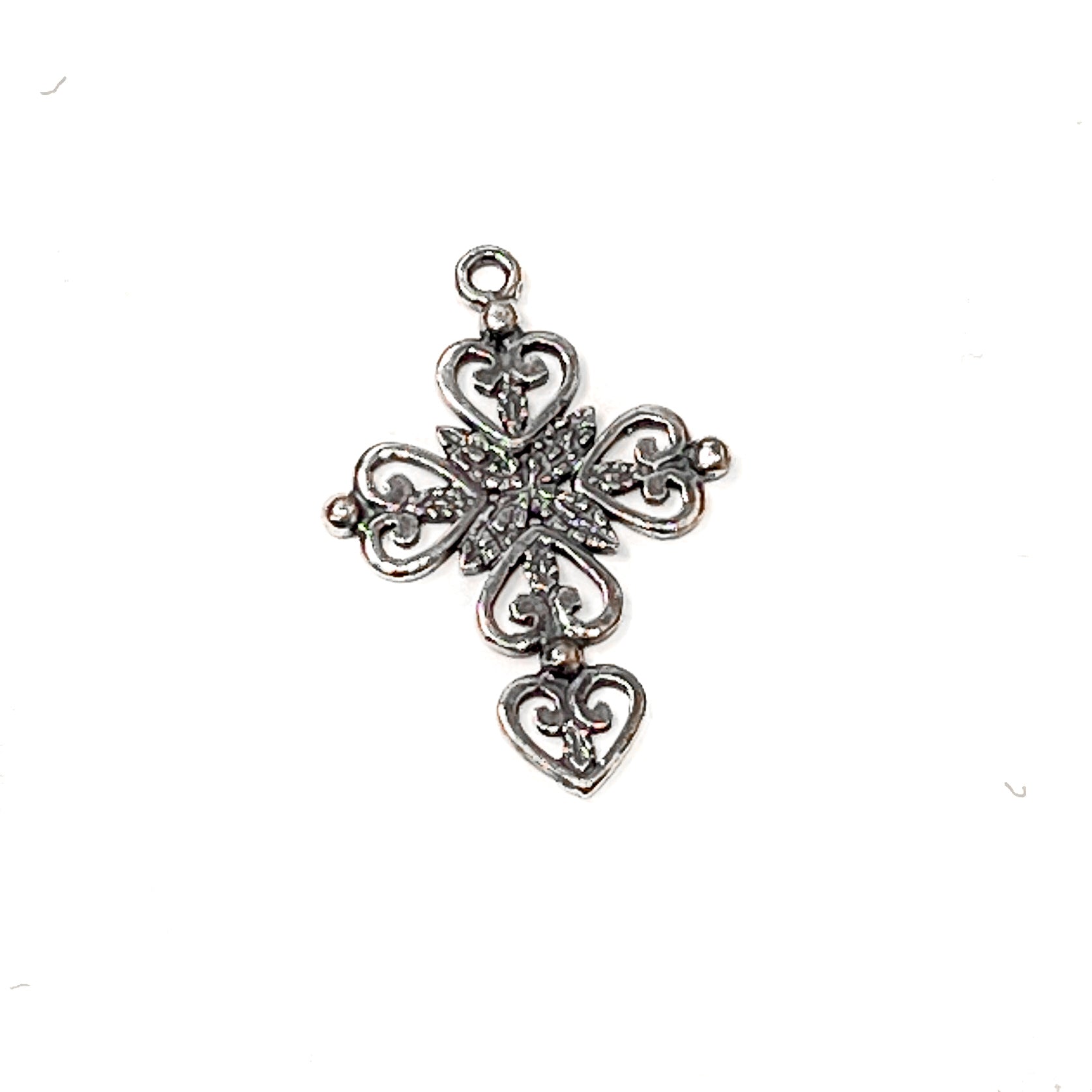 1pc Charming Sterling Silver Necklace With White Cross Pendant For