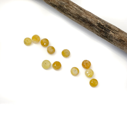 Yellow Sapphire 10mm Faceted Rondelle Bead - 1 pc.