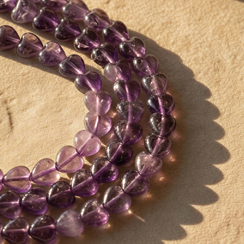 Embrace Serenity: Crafting with Calming Amethyst Heart Beads