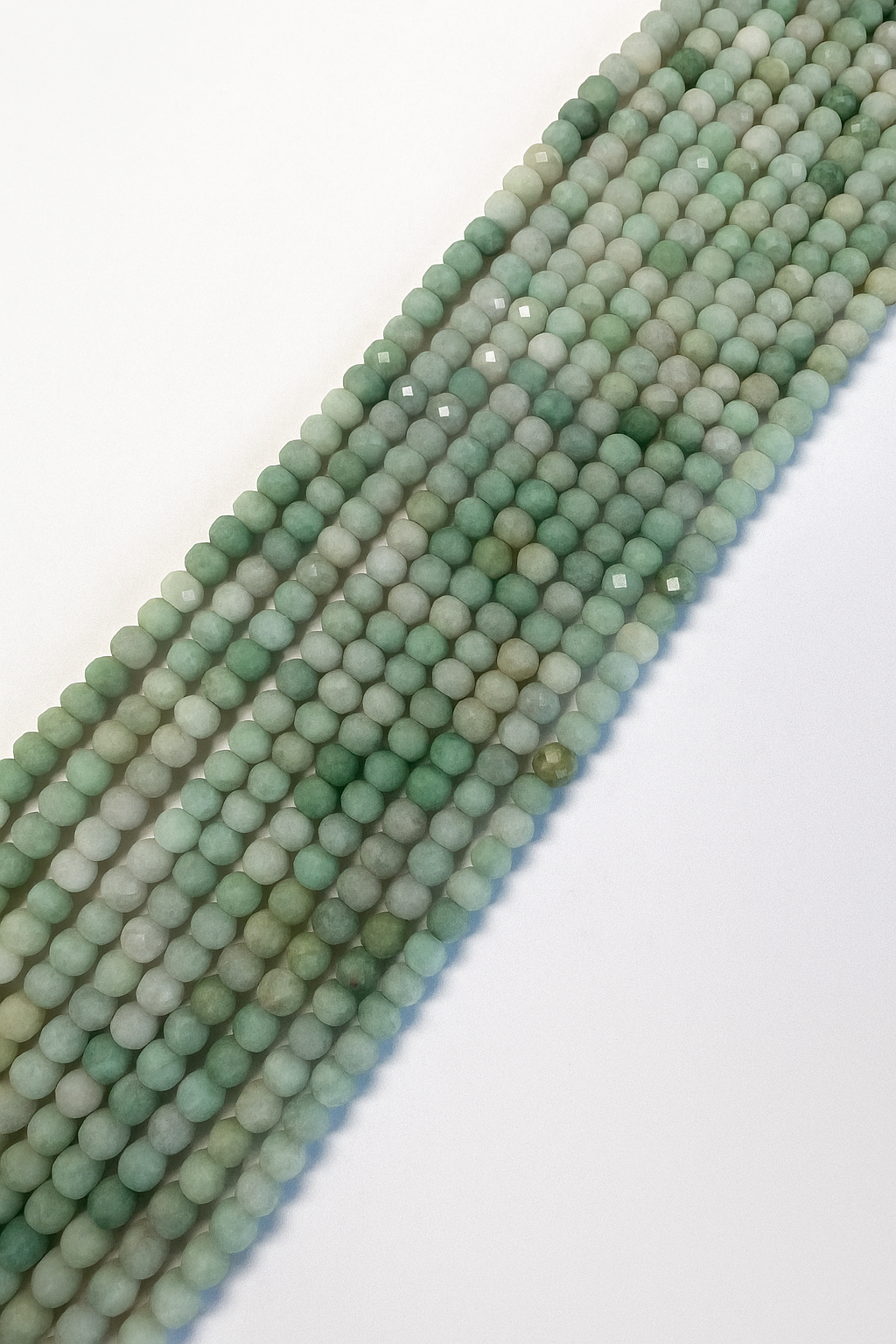Burmese Jade 3x4mm Faceted Rondelle Bead - 7.5 Strand (GEM2457) - The Bead Gallery Honolulu