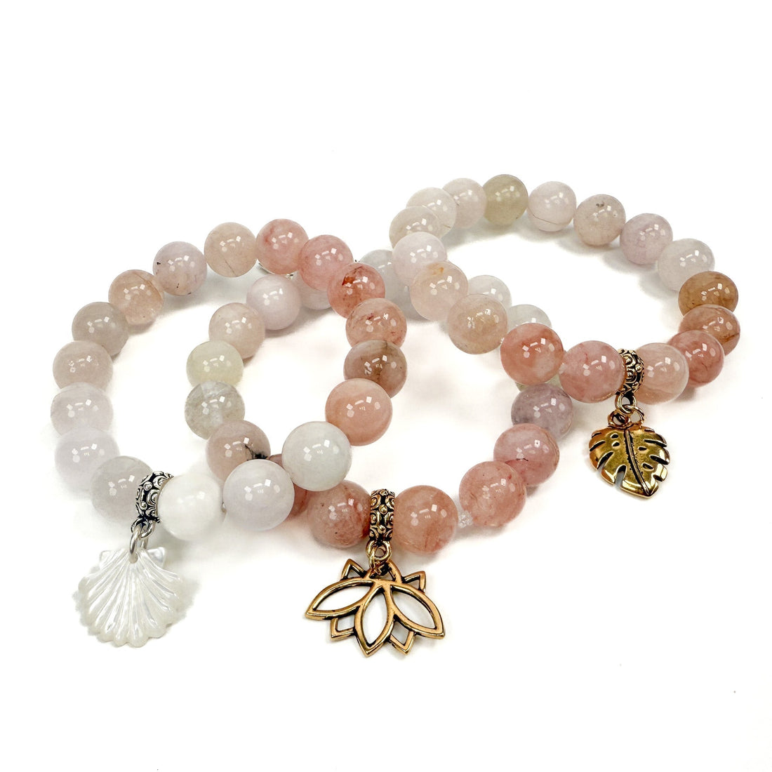 Inspiration-PROJECT: Strawberries and Cream Stretchy Cord Bracelet-The Bead Gallery Honolulu | Maelify