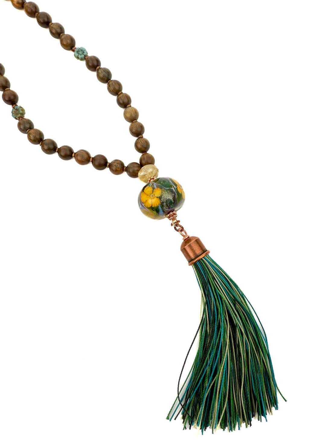 Inspiration-Project: Mala-Pua, A Flower Themed 108 Bead Mala Necklace-The Bead Gallery Honolulu | Maelify