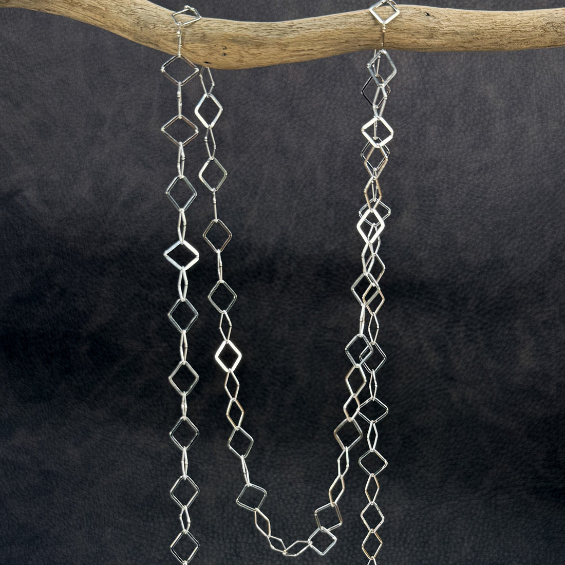 Flat Diamond Link Chain - Sterling Silver (1 in/CH147) - The Bead Gallery Honolulu