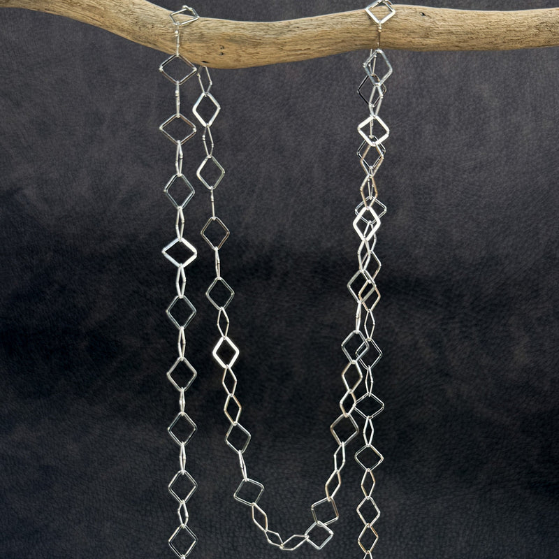 Shine Bright: Unlocking Your Inner Radiance with Sterling Silver Flat Diamond Link Chain
