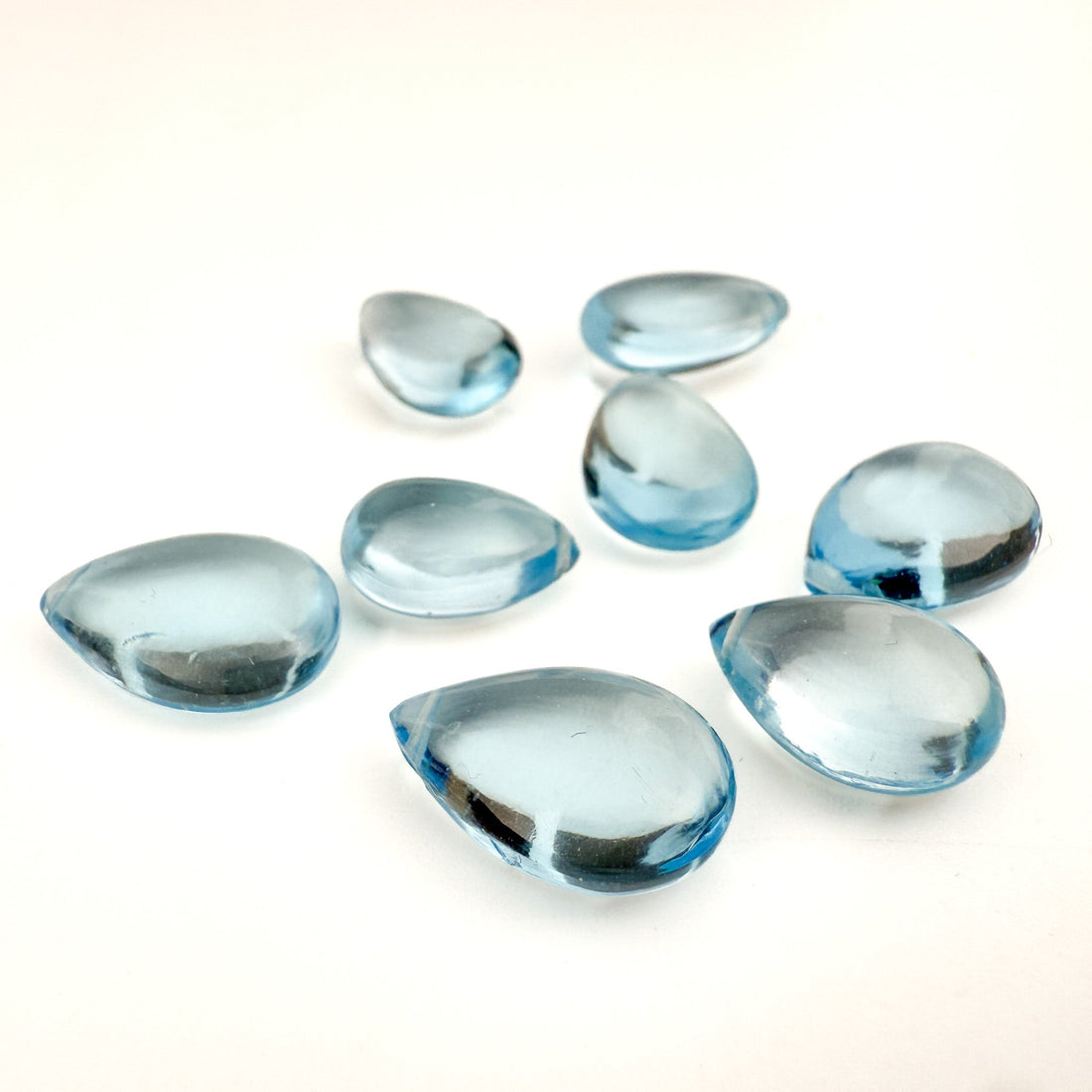 Blue Topaz Large Smooth Pear Briolette Bead (1 pc/P951) - The Bead Gallery Honolulu