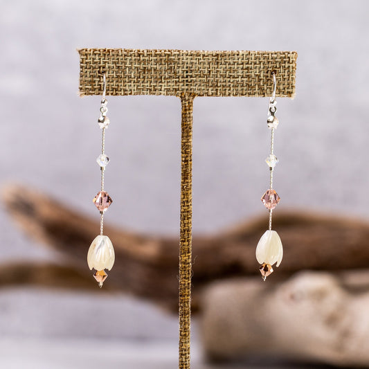 Gallery DIY Projects-Pikake & Crystal Earrings-The Bead Gallery Honolulu | Maelify
