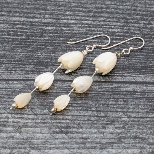 Gallery DIY Projects-Pikake Cascade Earrings-The Bead Gallery Honolulu | Maelify