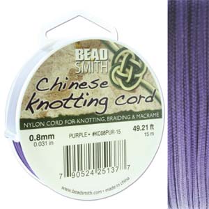 0.8mm Chinese Knotting Cord (19 Color Options) - 15 meters-The Bead Gallery Honolulu
