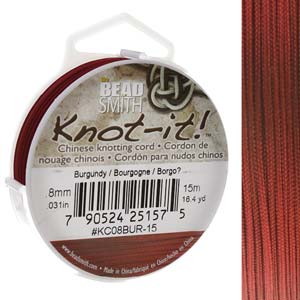 0.8mm Chinese Knotting Cord (19 Color Options) - 15 meters-The Bead Gallery Honolulu