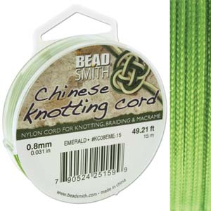 0.8mm Chinese Knotting Cord (19 Color Options) - 15 meters-The Bead Gallery Honolulu