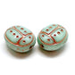Minty Blue Green Ladybug Czech Glass Beads - 10 pcs.-The Bead Gallery Honolulu
