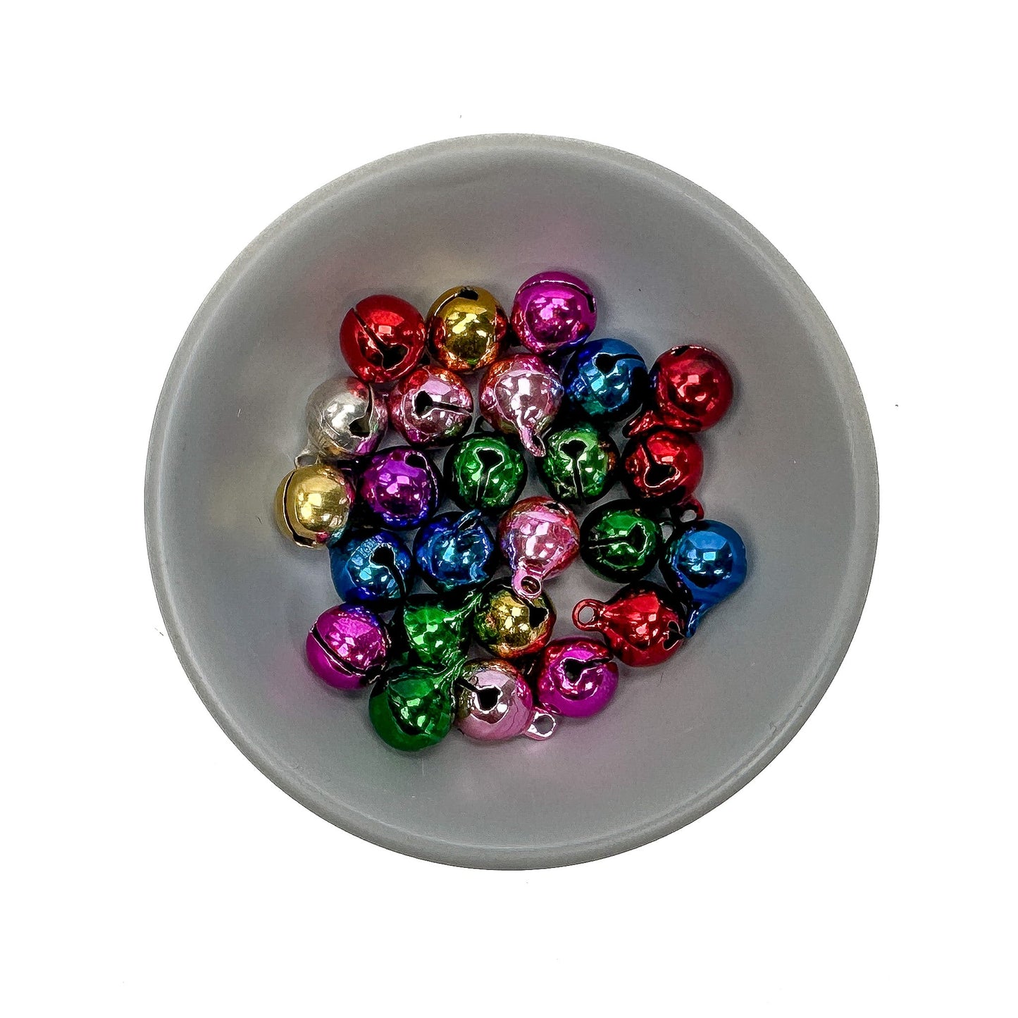 10mm Jingle Bells Multicolor - 25 pcs.-The Bead Gallery Honolulu