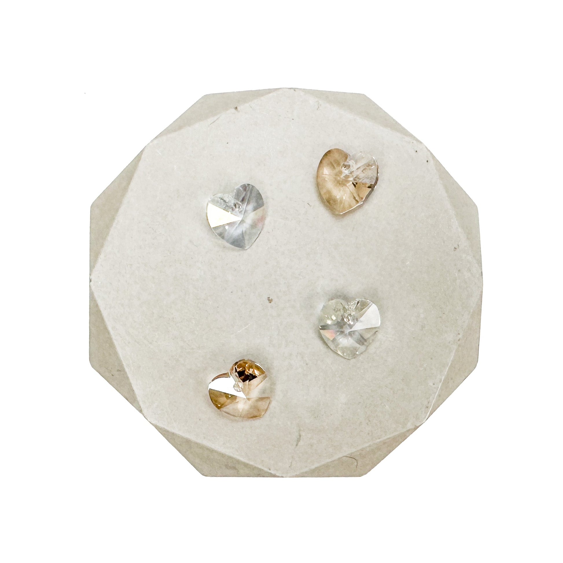 10mm Preciosa Heart Crystal Mix - 4 pcs.-The Bead Gallery Honolulu