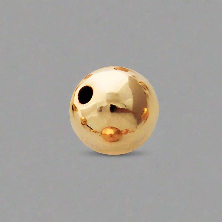 10mm Shiny Round Bead - Sterling Silver, Gold Filled, or Rose Gold Filled (M1114)