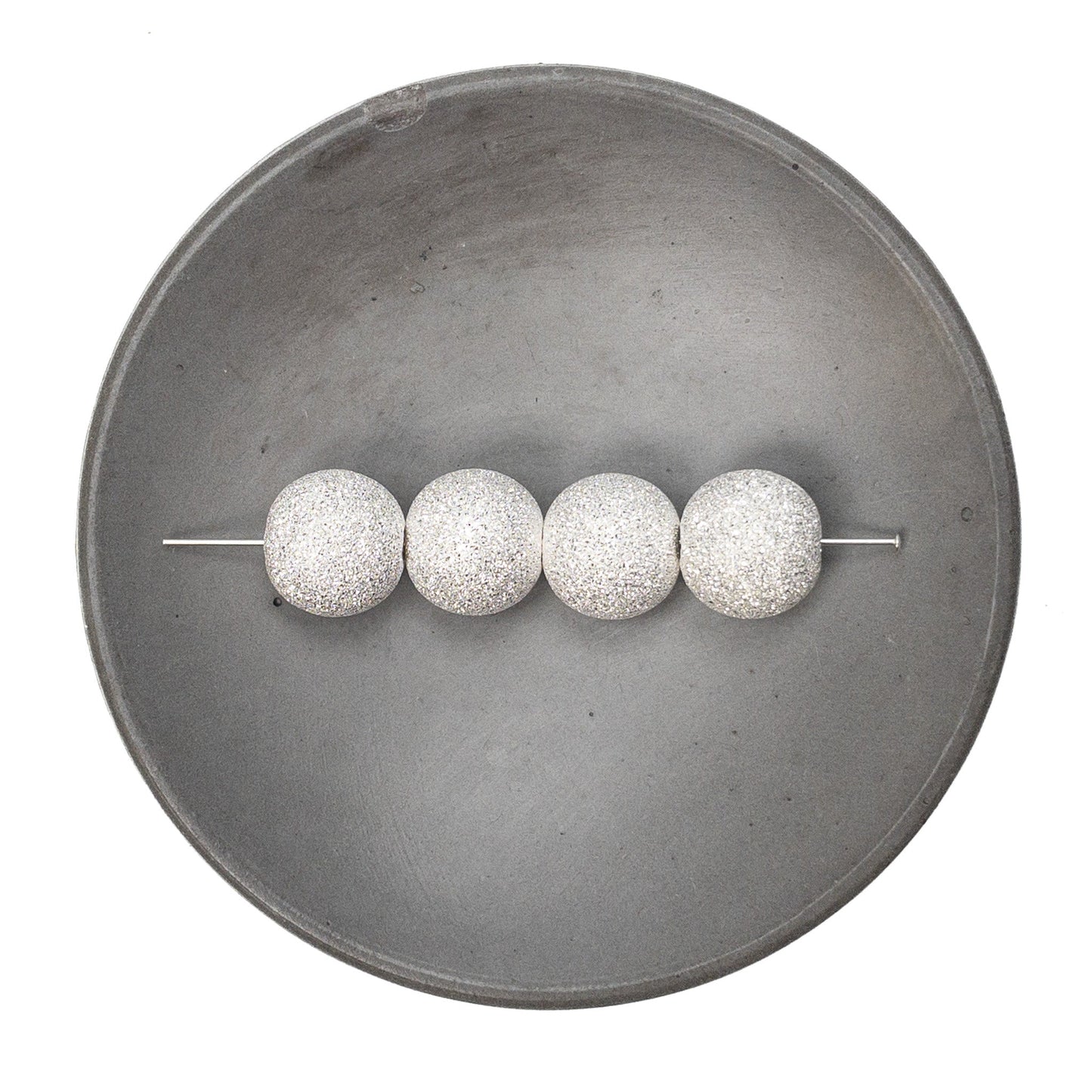 10mm Stardust Round Bead (3 Metal Options Available) - 1 pc.