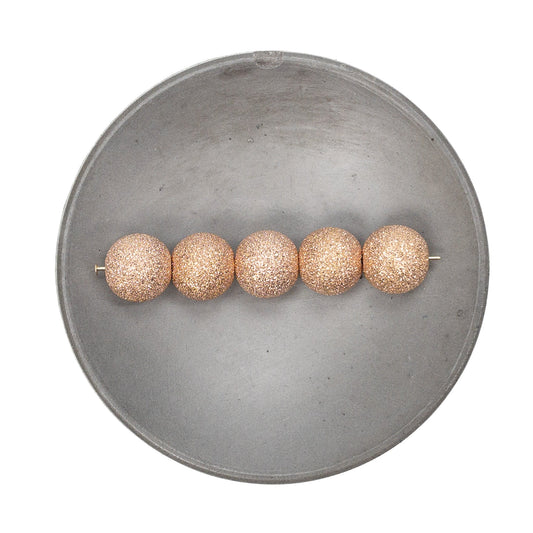 10mm Stardust Round Bead (3 Metal Options Available) - 1 pc.