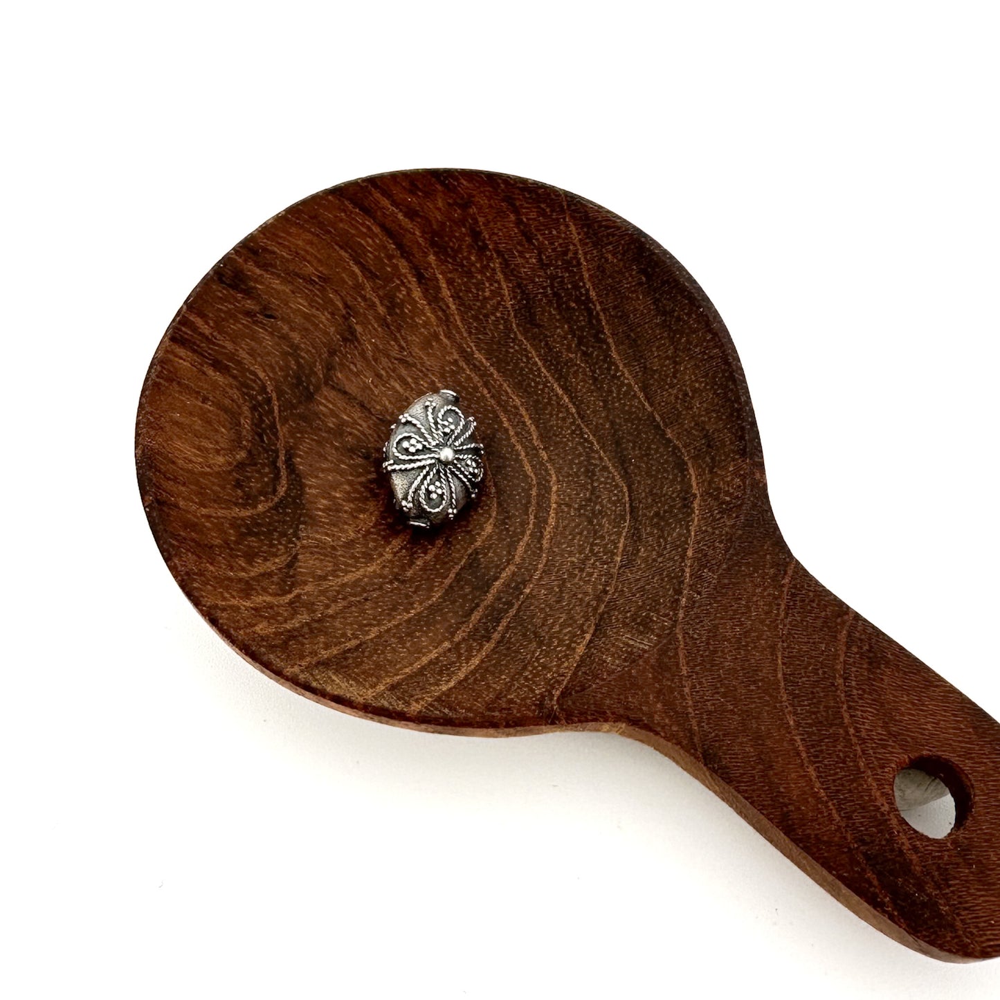 13mm Ribbon Oval Bead - Bali Silver (1 pc/M2068)-The Bead Gallery Honolulu