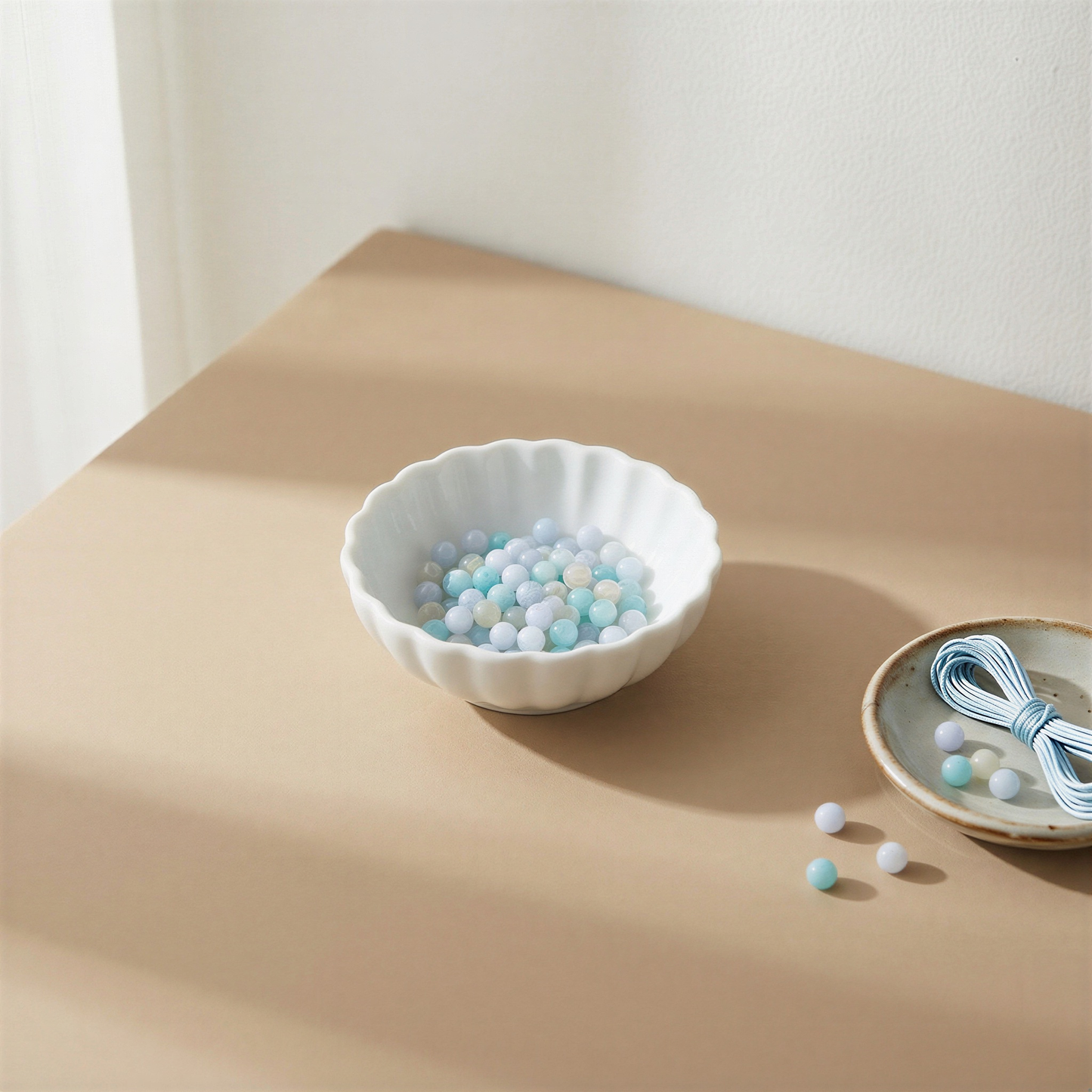 Peace & Calm 6mm Gemstone Mala Mix (51 pcs/KT322) – AI Studio Image (Transformed)