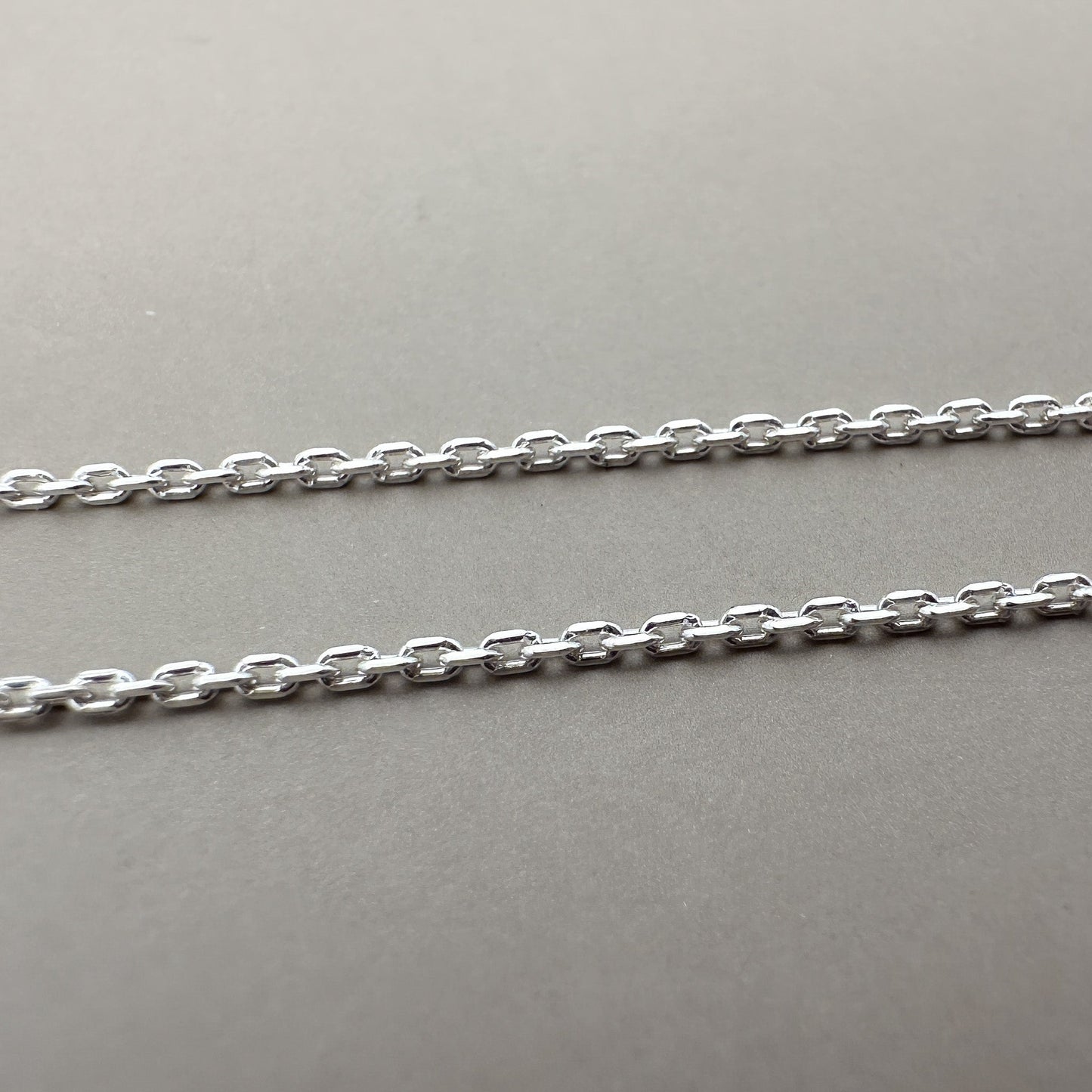 18" Boston Link Chain 1mm Finished Chain  (Sterling Silver) - 1 pc. (M1055)